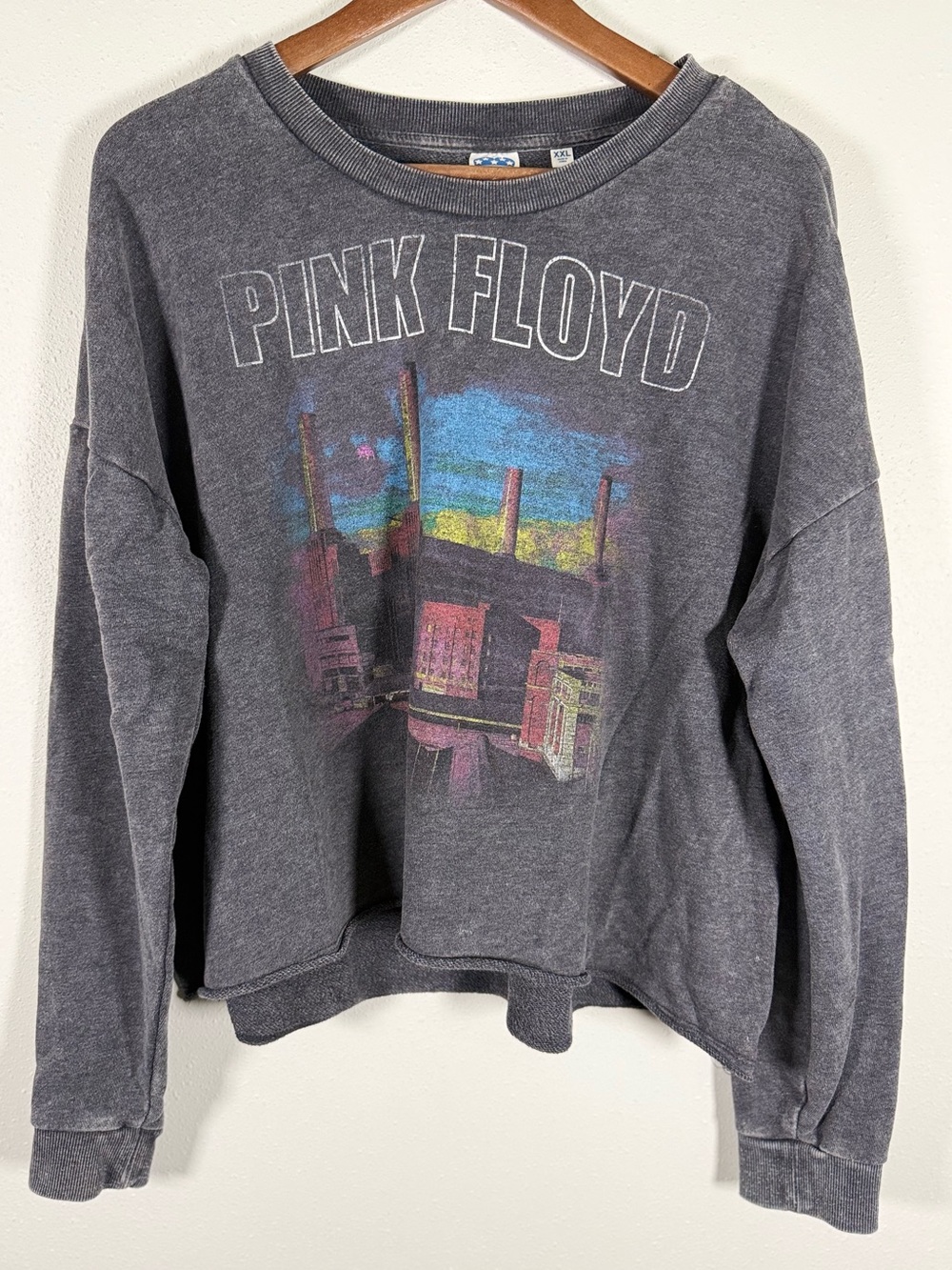 Junk Food Pink Floyd Animals Graphic Sweatshirt XXL Charcoal Oversized